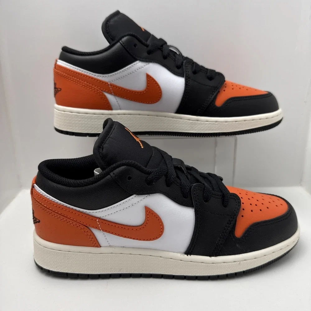Nike Air Jordan 1 Low Shattered Backboard GS Youth Size 5 Black/White‎